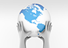 Supporting each other ｜ Earth ――Environmental image ｜ Free illustration material