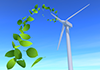 Leaves | Wind power | Blue sky material | Environment / Nature / Energy / Disaster --Environmental image | Free illustration material