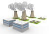 Power plant ｜ Electric power ｜ Thermal power ――Environmental image ｜ Free illustration material