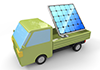 Solar panel ｜ Movement ｜ Carrying | Environment / Nature / Energy / Disaster material --Environmental image ｜ Free illustration material