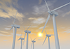 Wind Turbine ｜ Dusk | Environment / Nature / Energy / Disaster Material --Environmental Image ｜ Free Illustration Material
