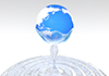 Earth regeneration | Water droplets | Gradation | Environment | Nature | Energy | Disasters --Environmental image | Free illustration material