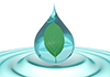 Water droplets | Leaves | Ripples material | Environment / Nature / Energy / Disaster --Environmental image | Free illustration material