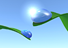 Water Drops / Sun / Reflection ｜ Water ｜ Weeds ｜ Environment / Nature / Energy / Disasters ――Environmental Image ｜ Free Illustration Material