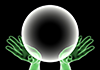 Sphere / Darkness ｜ Both hands / Support ｜ Born | Environment | Nature | Energy | Disaster --Environmental image ｜ Free illustration material