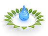 Water drops | Leaves | Green | Cycle --Environmental image | Free illustration material
