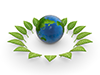 Earth | Fresh green | Leaves | Circle | Environment / Nature / Energy / Disaster material --Environmental image | Free illustration material
