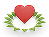 Heart | Red | Cycle | Leaves | Environment / Nature / Energy / Disaster --Environmental Image | Free Illustration Material