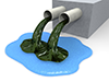 Contaminated water | Factory | Waste | Environment / Nature / Energy / Disaster material --Environmental image | Free illustration material